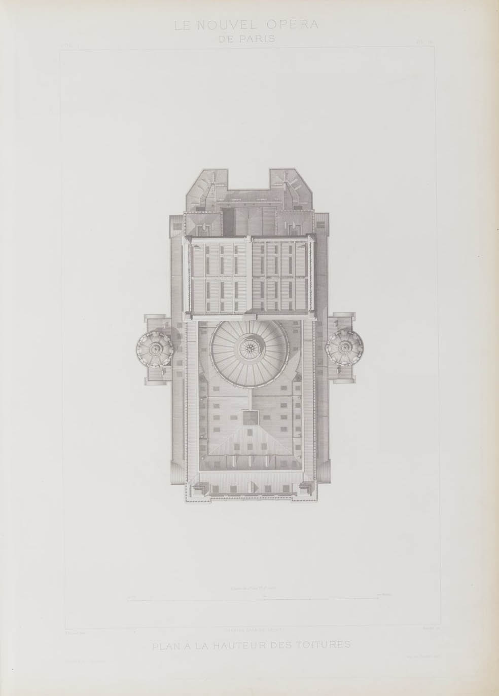 Plan à la hauteur des toitures, vol. I  © Cité de l'architecture & du patrimoine/Musée des Monuments français