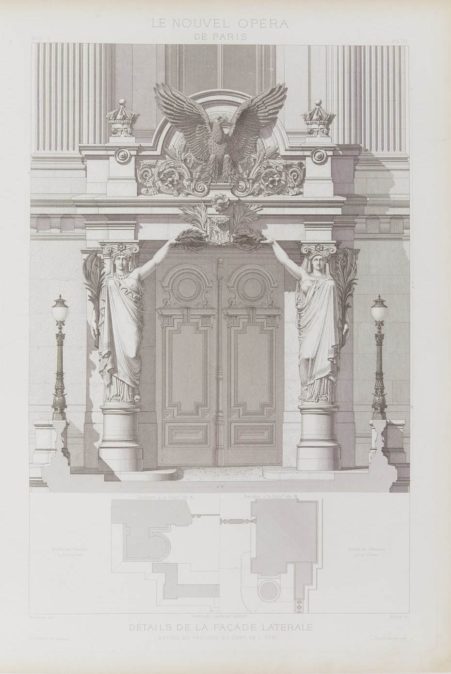 Détails de la façade latérale, vol. I  © Cité de l'architecture & du patrimoine/Musée des Monuments français