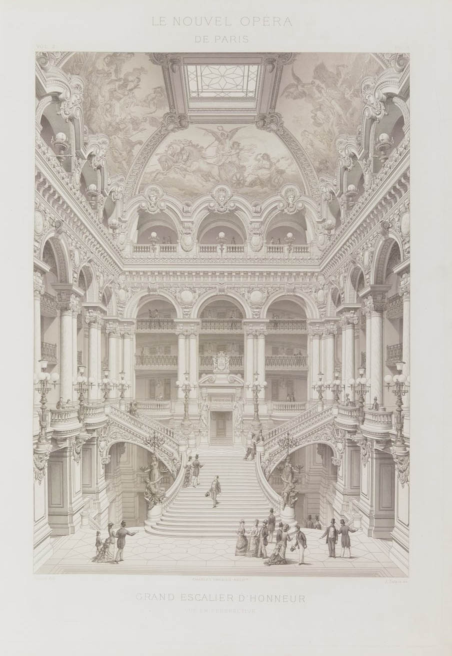 Grand escalier d'honneur, vol. II  © Cité de l'architecture & du patrimoine/Musée des Monuments français