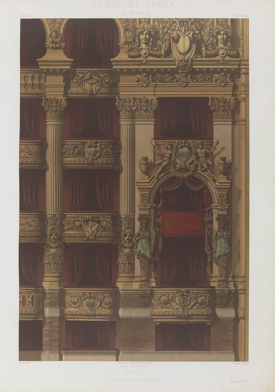 Salle, loges d'avant-scène, vol. II  © Cité de l'architecture & du patrimoine/Musée des Monuments français