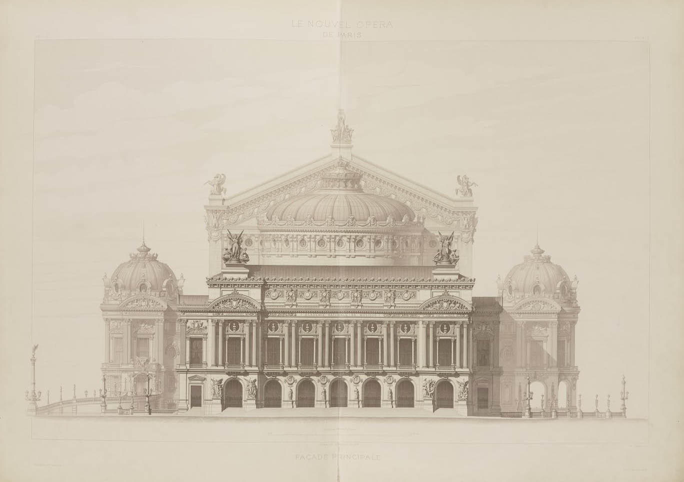 Façade principale, vol. I  © Cité de l'architecture & du patrimoine/Musée des Monuments français