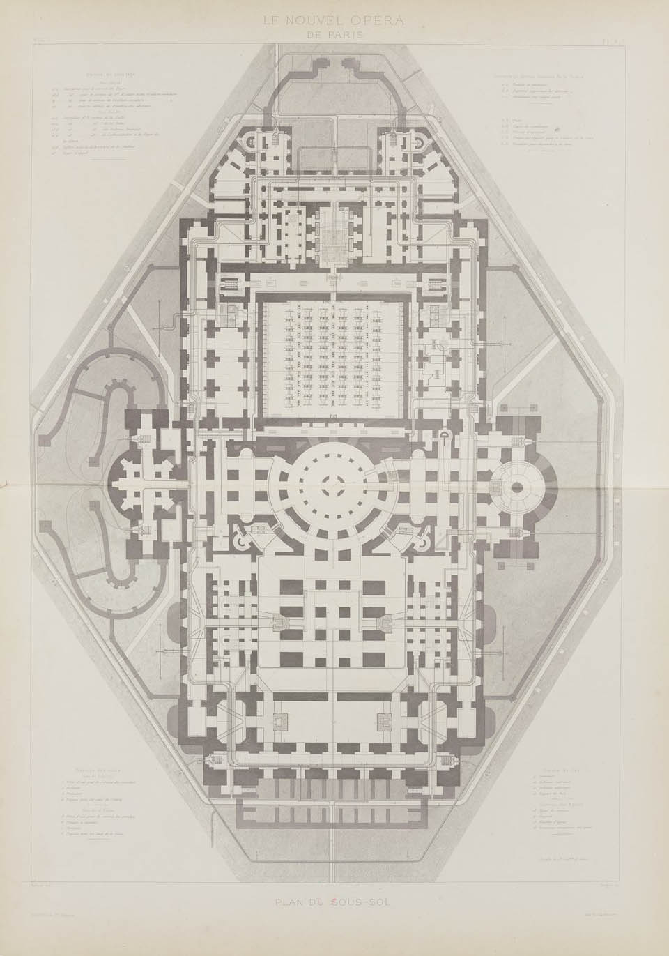 Plan du sous-sol, vol. I  © Cité de l'architecture & du patrimoine/Musée des Monuments français