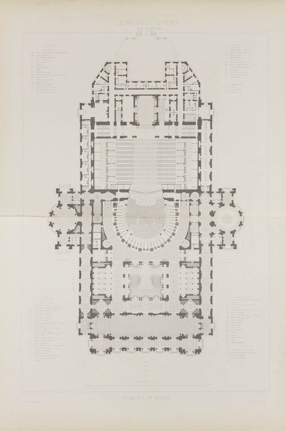 Plan du 1er étage, vol. I  © Cité de l'architecture & du patrimoine/Musée des Monuments français