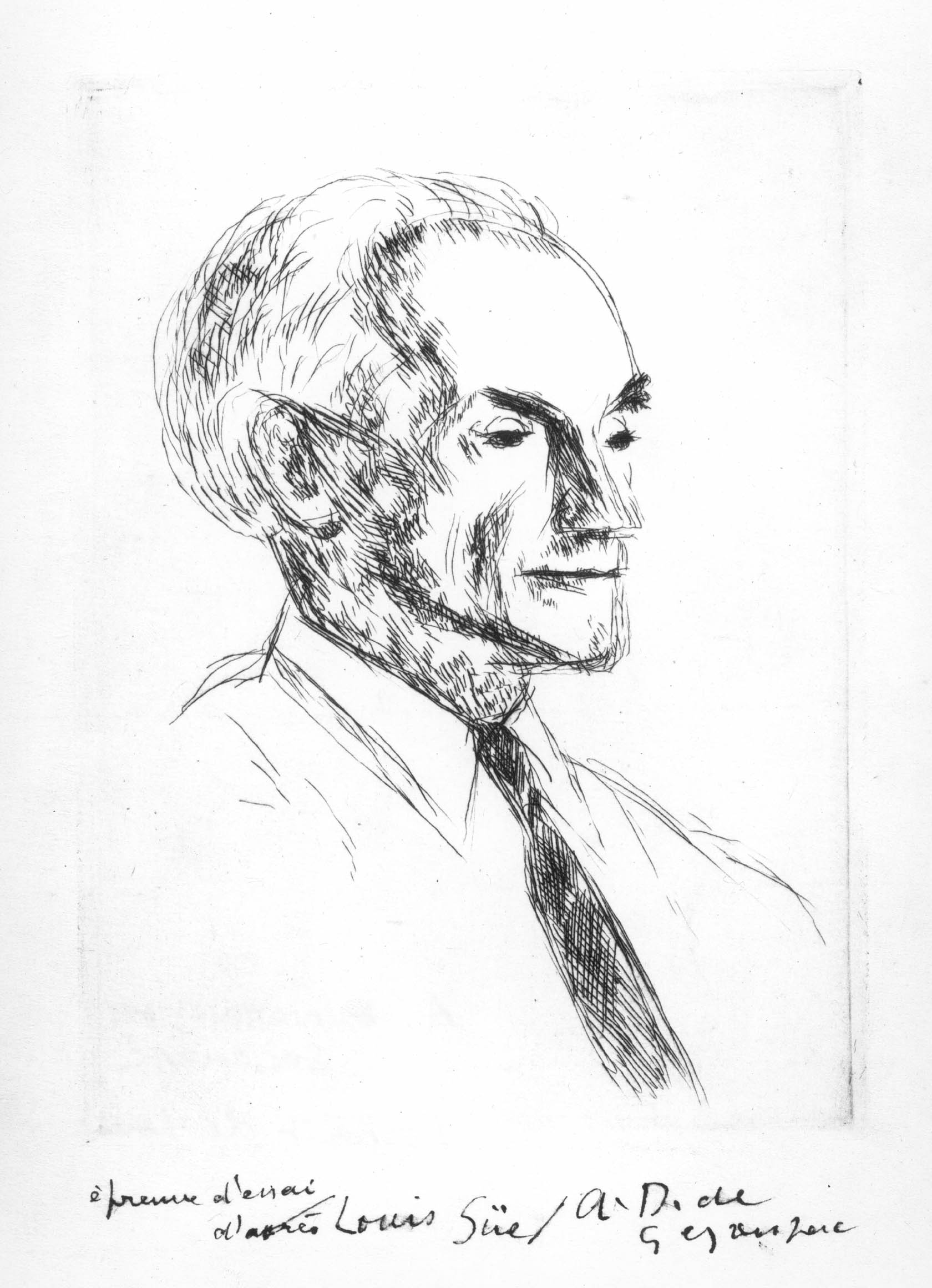 Portrait de Louis Süe peint par Dunoyer de Segonzac. Cl. anonyme. Nd © Fonds Louis Süe. SIAF/CAPa/Archives d’architecture du XXe siècle. 030 Ifa